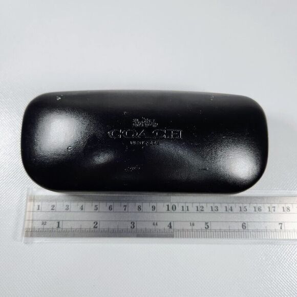 Coach Black Hard Eyeglass Case Large Authentic Sunglasses Holder Logo Shell Only - Picture 6 of 8